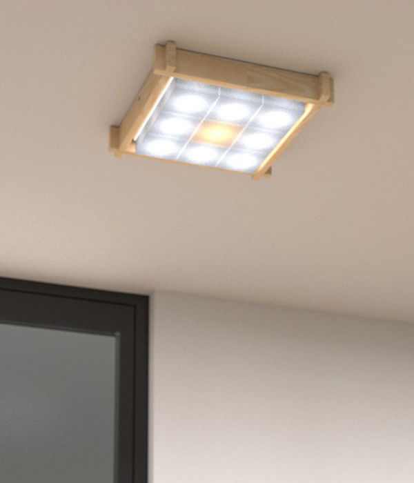 우드블록 스타크 3x3 원목 직부등 현관등 베란다조명